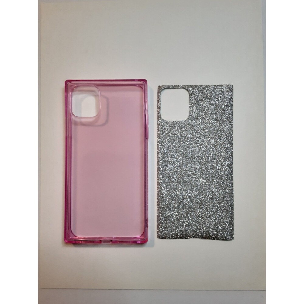 Square Glitter iPhone 11 Pink Case - Picture 3 of 5